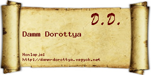 Damm Dorottya névjegykártya